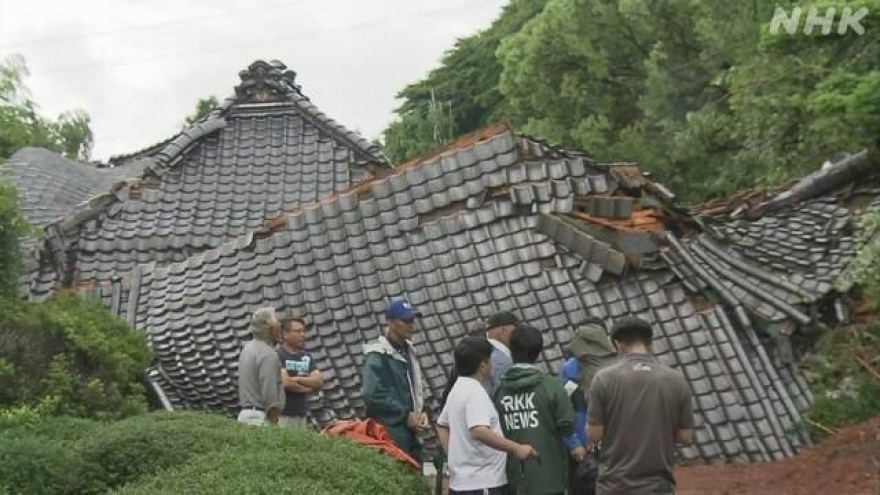 Mưa lớn tại Nhật Bản làm tăng nguy cơ thảm họa